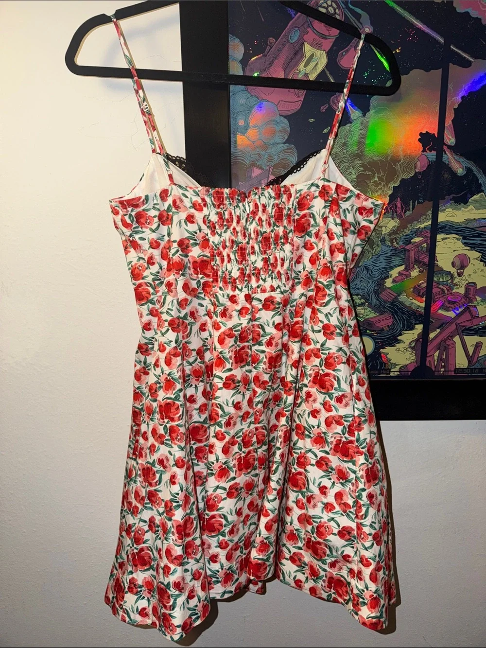 Maeve White Sundress with Red Rose Print - Picture 4 of 5